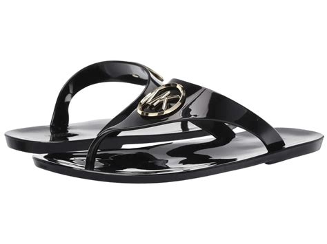 michael kors flip flops black friday|Michael Kors jelly sandals black.